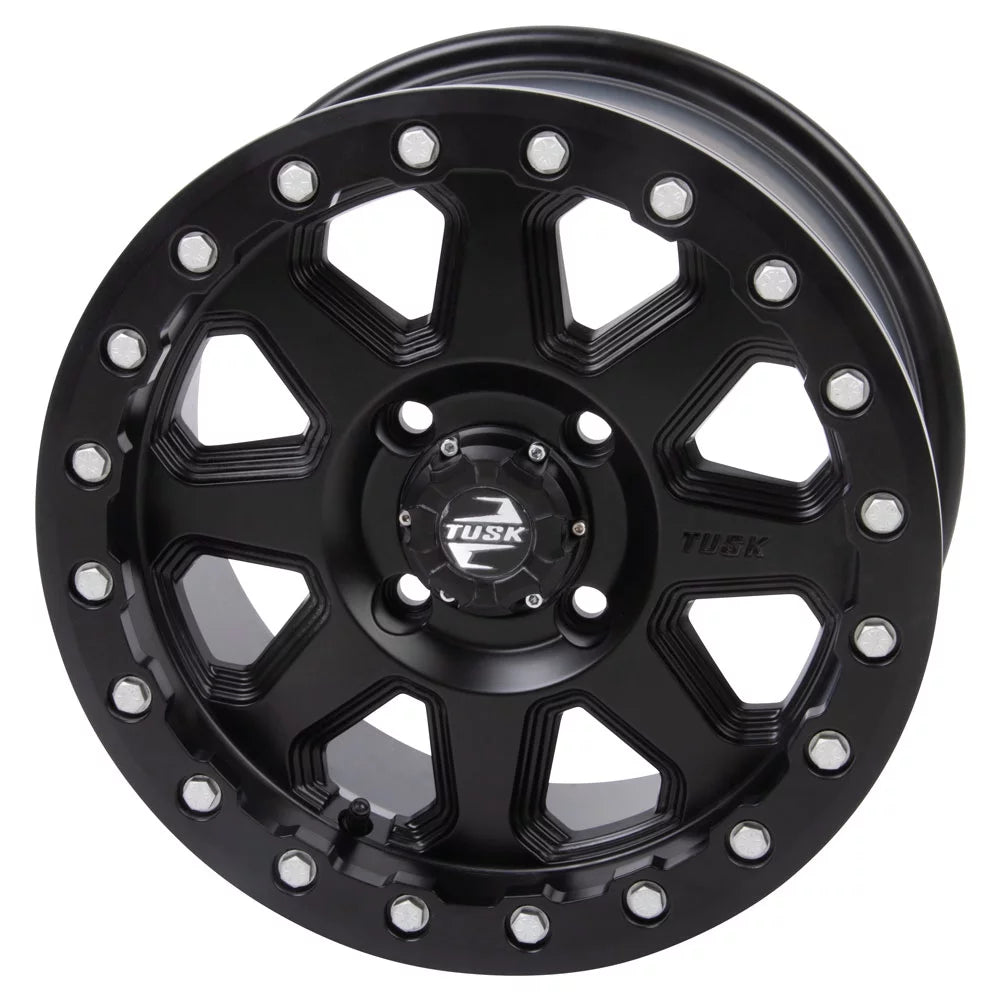 4/137 tusk uinta beadlock wheel 15x7 5.0 + 2.0 matte black for can-am defender hd10 pro limited 2021-2022