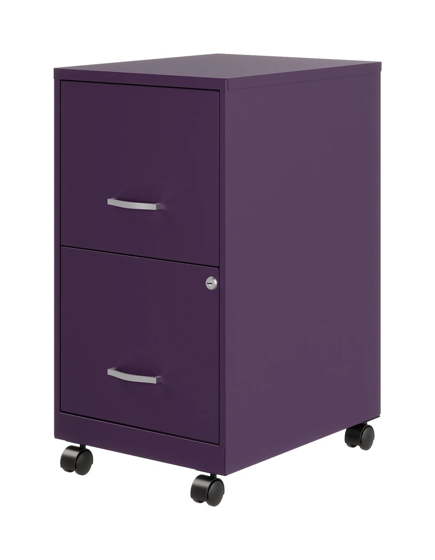 Space solutions 18" deep 2 drawer mobile letter width vertical file cabinet, midnight purple