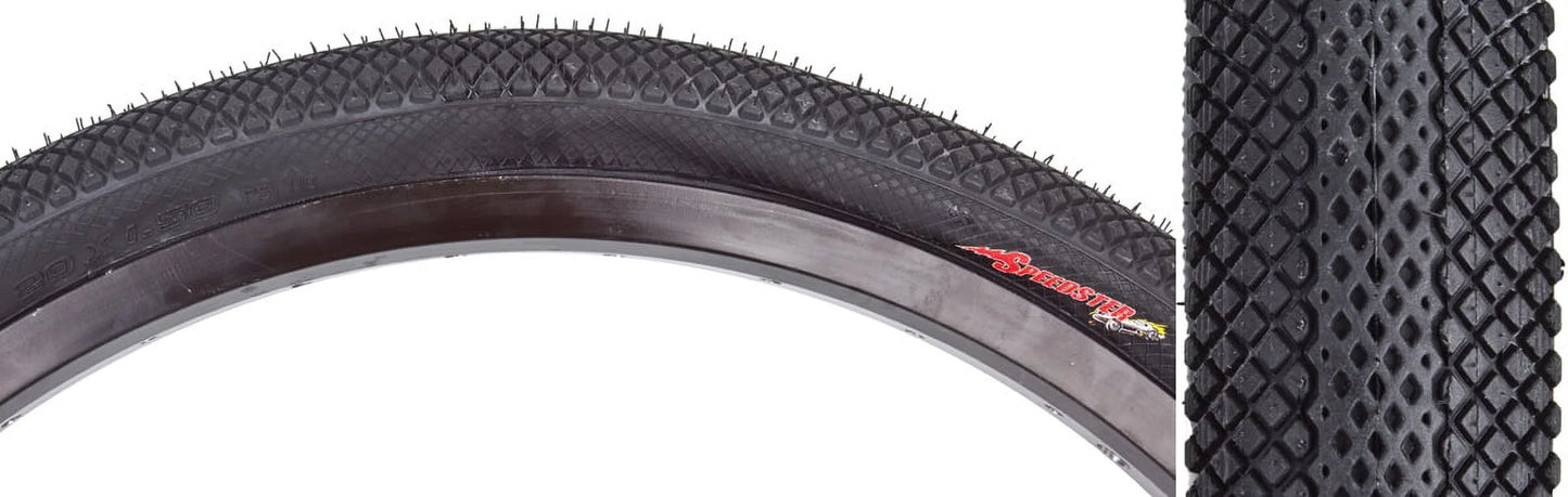 Vee tire co. speedster bmx tire: 20" x 1.50" folding bead black