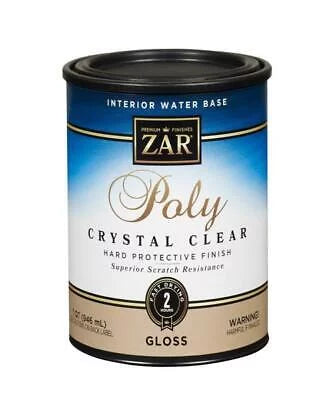 Aqua zar clear water-based indoor polyurethane paint 1 qt. 125 sq. ft. coverage (pack of 4)