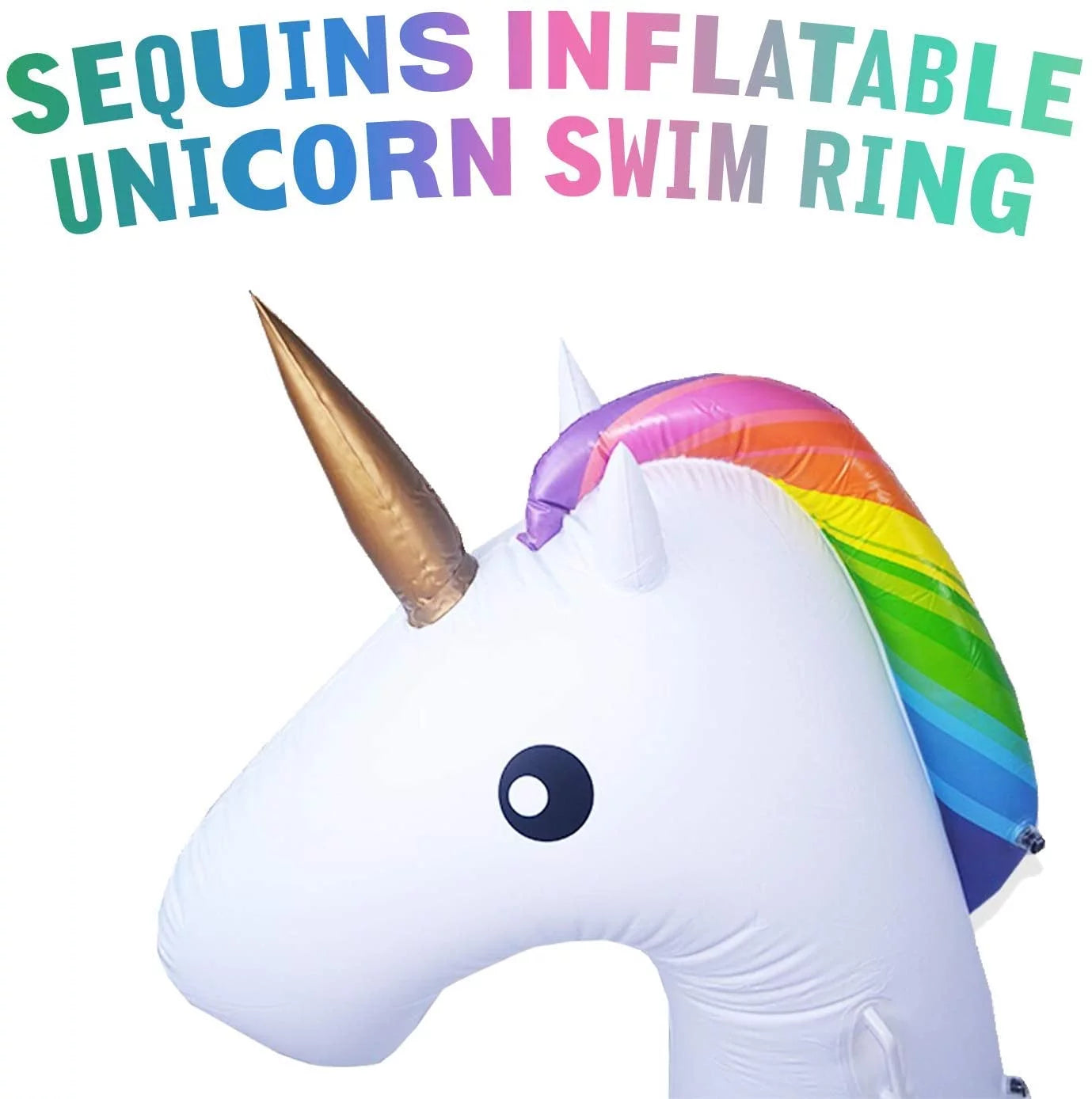 Blossom glitter sequins animal pool floats, inflatable unicorn ring pool float, swimming pool ring, pool inflatables for kids and adults, pool toys inflatable, water float | 48 inch