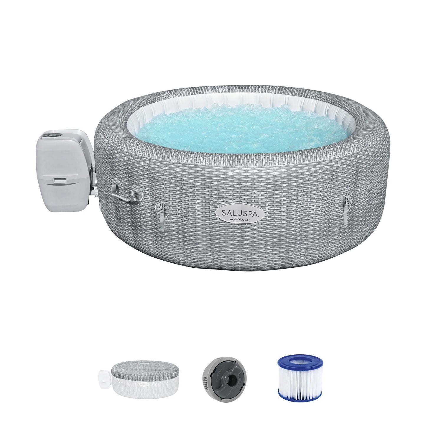 Bestway coleman honolulu airjet hot tub with 4-pack saluspa spa seat