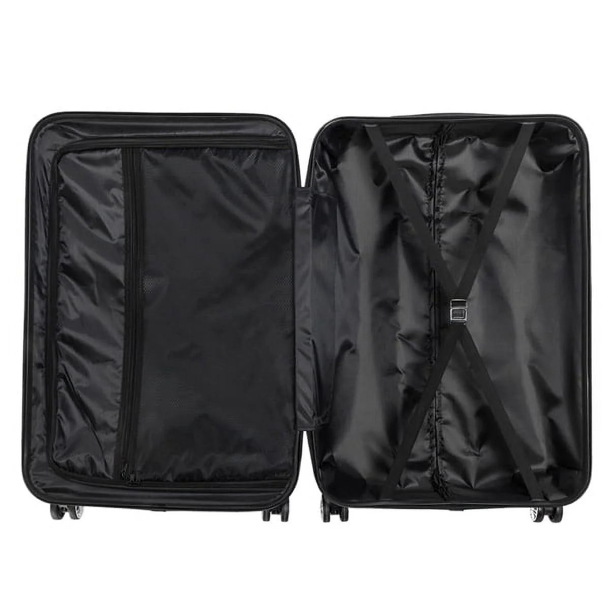 3-in-1 portable abs trolley case 20" / 24" / 28" dark gray - lightweight travel suitcase set