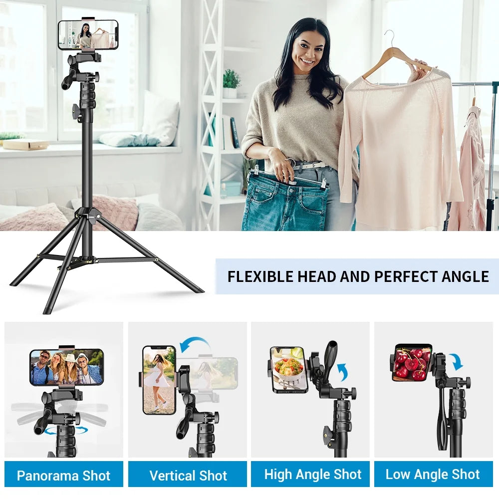 Apexel selfie stick tripod stand aluminum alloy 180cm for  smartphone camera