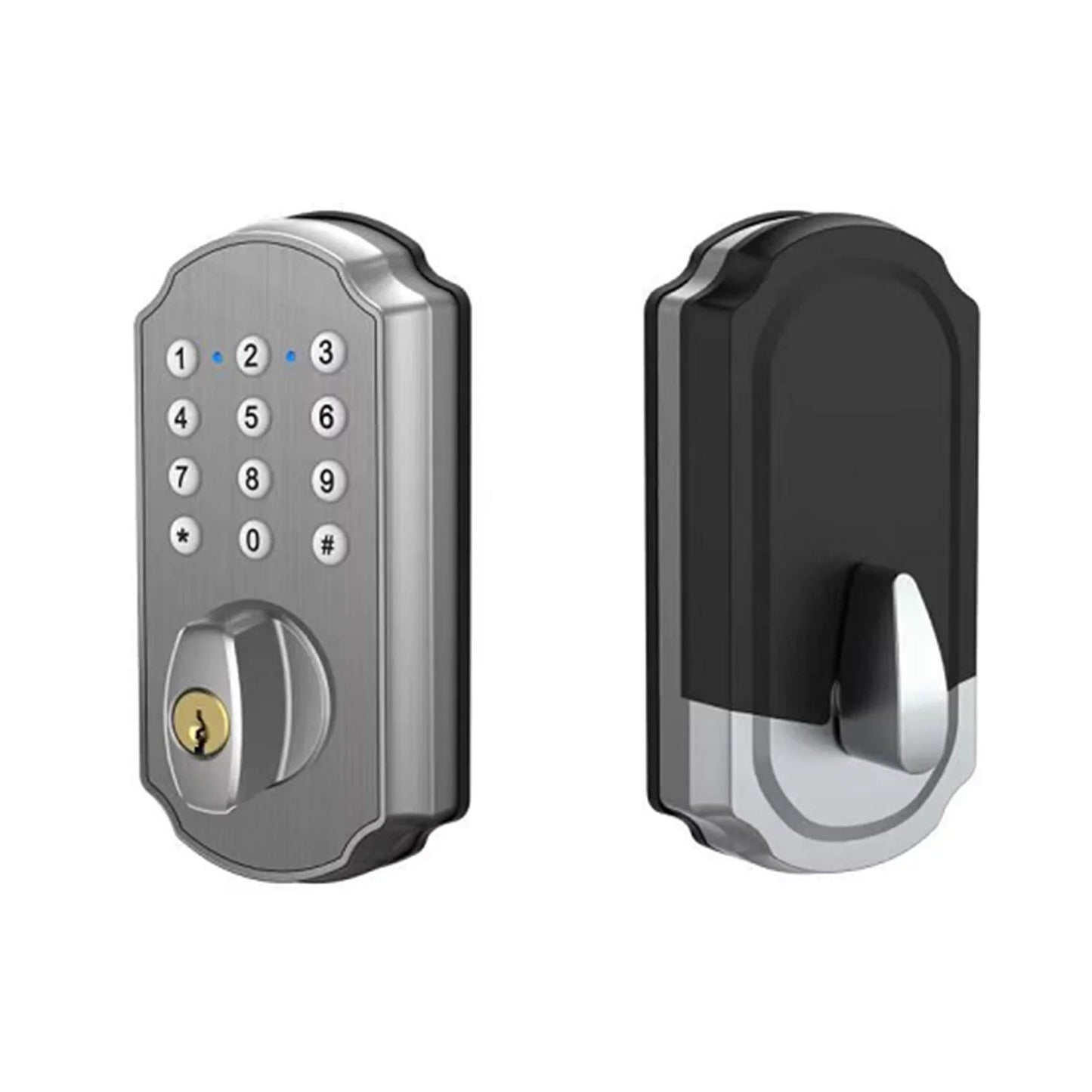 Turbolock tl115 keyless entry door lock smart deadbolt with electronic keypad for front door home mobile app brushed nickel