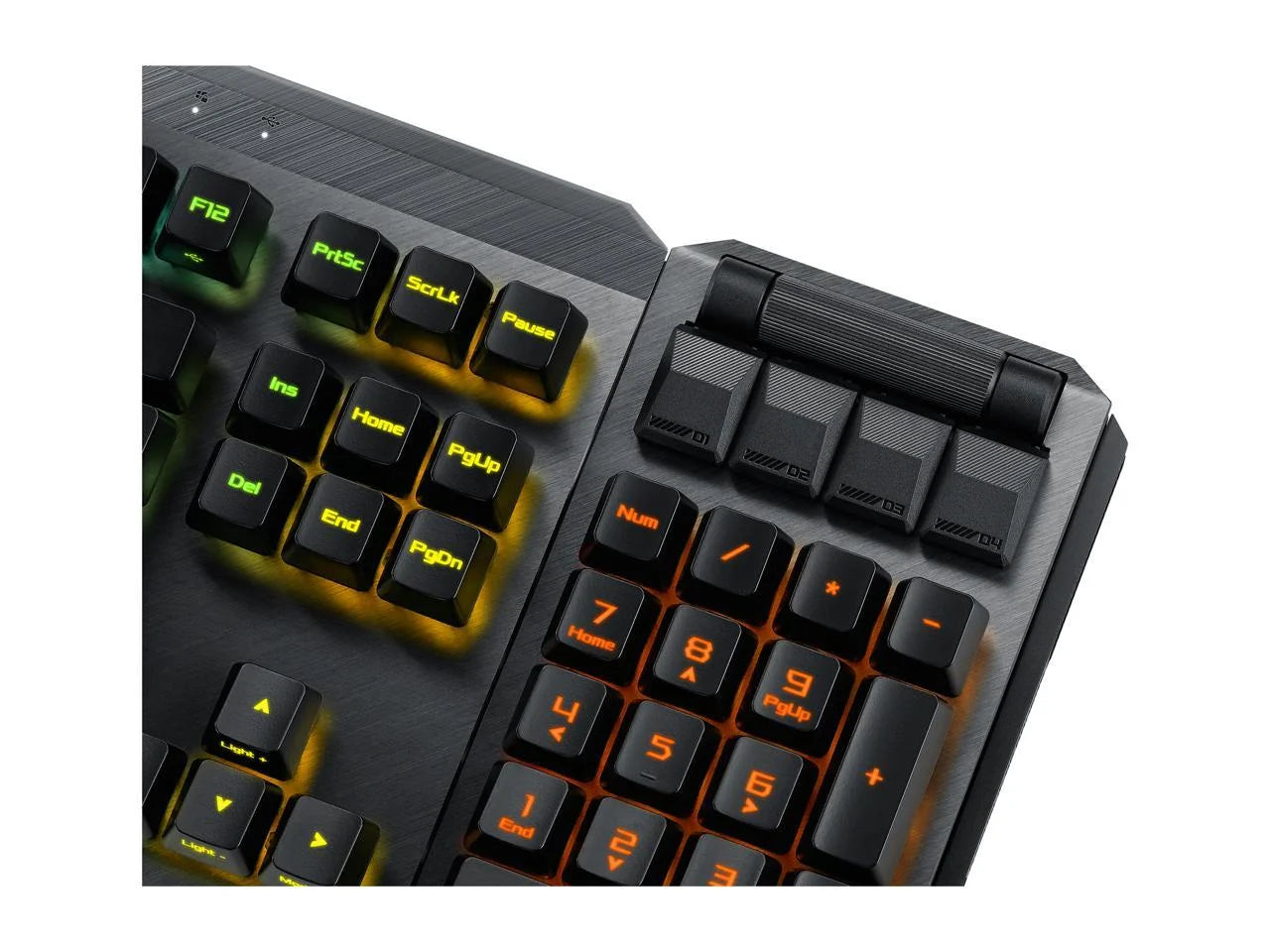 Asus ma02 rog claymore ii wireless modular gaming mechanical keyboard with rog rx blue switches, detachable numpad & wrist rest