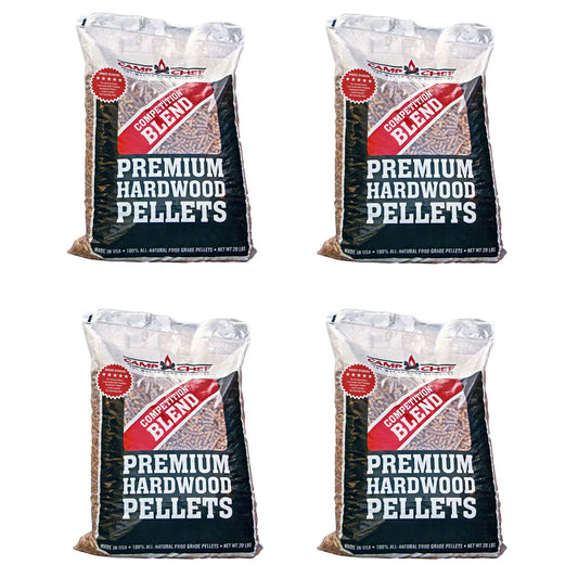 Camp chef smoker grill competition blend hardwood pellets, 20 lbs (4 pack)