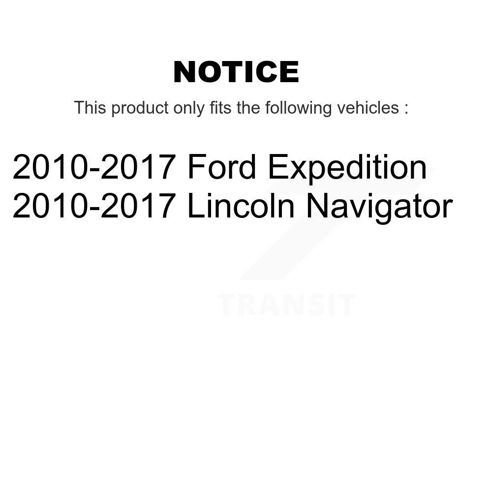 Transit auto front rear disc brake caliper rotors and semi-metallic pads kit (10pc) for 2010-2017 ford expedition lincoln navigator kc8-101094s