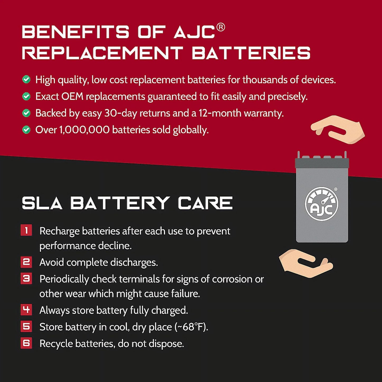 Ajc battery compatible with polaris virage tx 1200cc personal watercraft replacement battery (2000-2001)