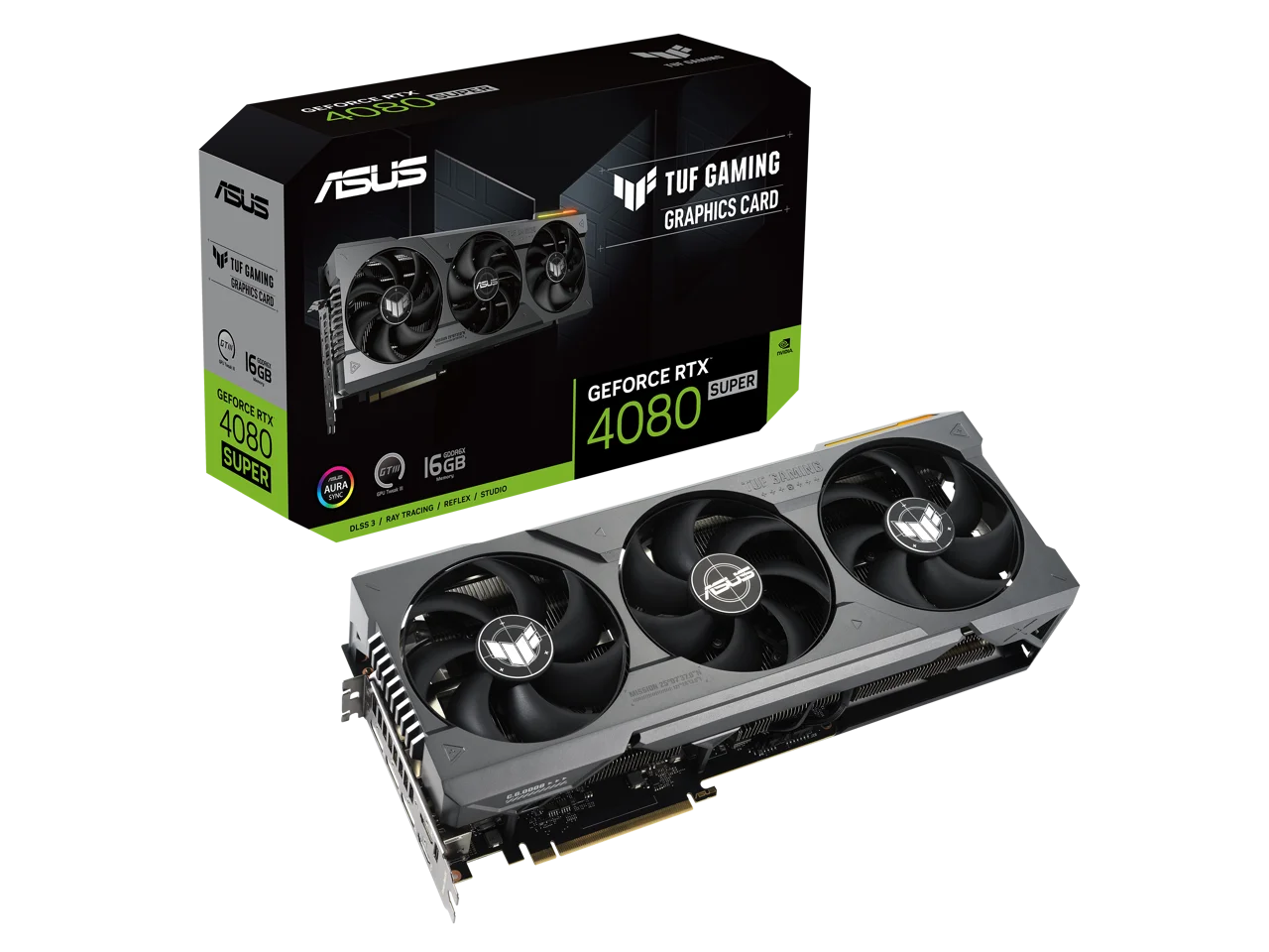 Asus tuf gaming geforce rtx 4080 super 16gb gddr6x graphic card - 16gb gddr6x 256-bit memory interface - 4th generation tensor cores - 3rd generation rt cores - overclock mode - asus gpu tweak iii