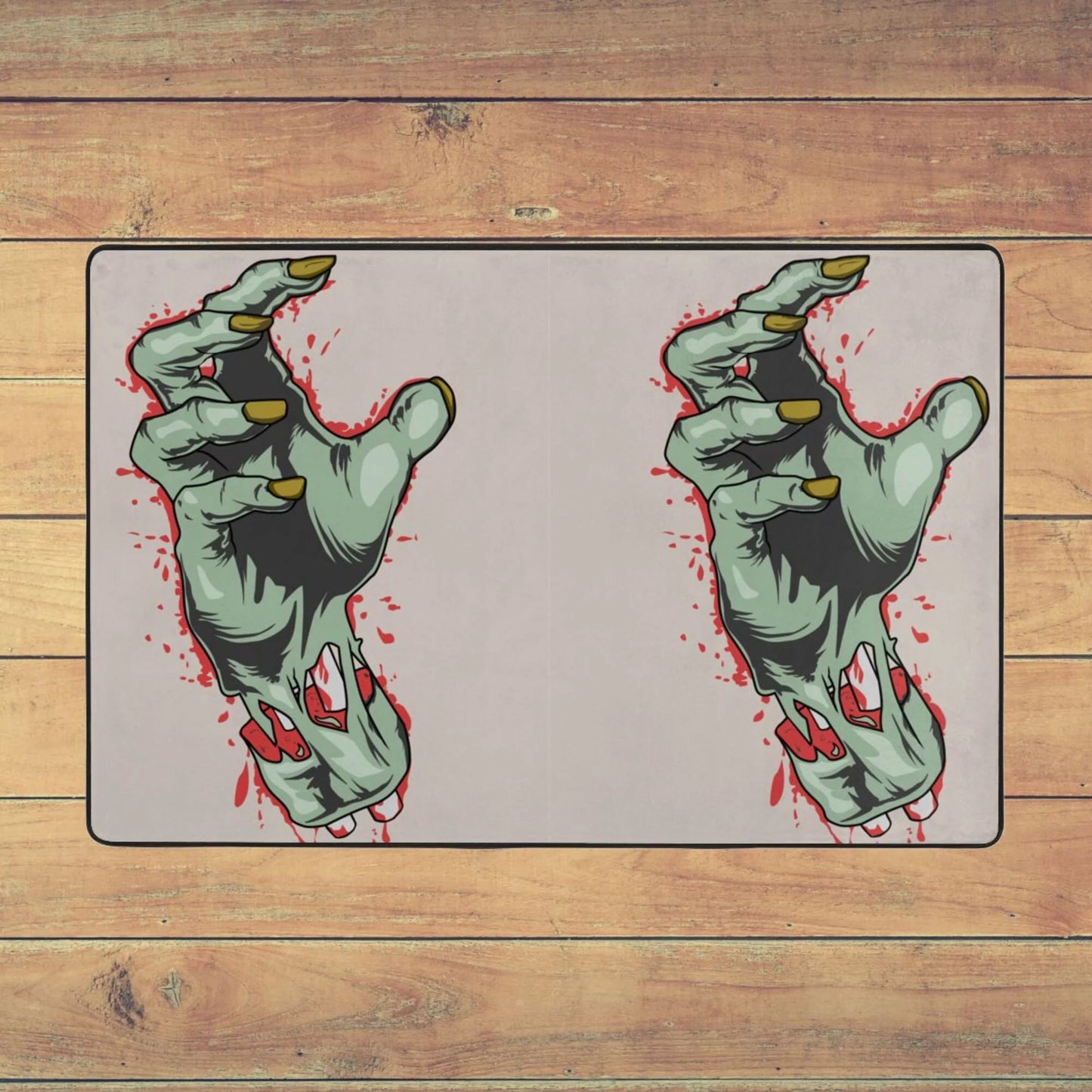 Xmxy horror zombie blood hand area rugs doormat outdoor entrance, facecloth non-slip floor mat rug for living room kitchen sink area indoor,72"x48"