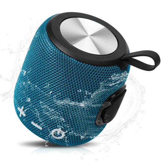 Bluetooth speaker: powerful stereo sound, ipx7 waterproof, true wireless stereo pairing, portable design, latest bluetooth v5.2 - perfect for mi max 3, beach, outdoor, home, parties, scooter - blue