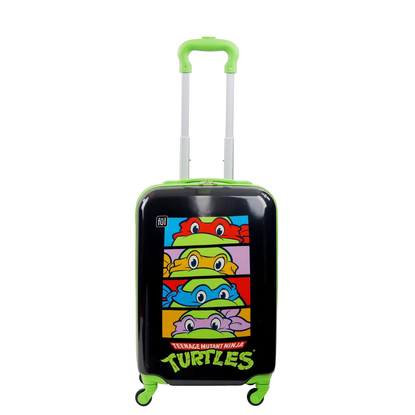 Teenage mutant ninja turtles 21 inch kids rolling luggage, tmnt hardshell carry on suitcase with spinner wheels, multi