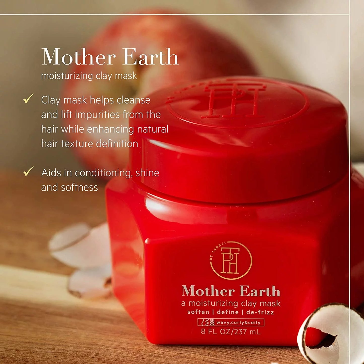 2 pack - tph by taraji mother earth defining clay mask- 8oz