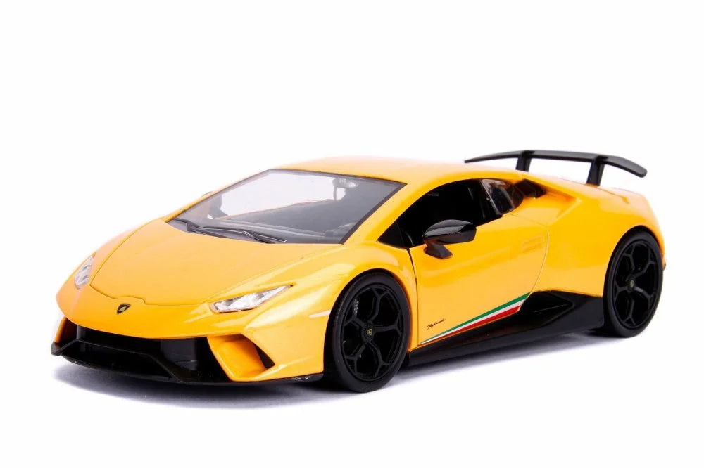 2017 lamborghini huracan performante hard top, yellow - jada 99996dp1 - 1/24 scale diecast model toy car (brand new but no box)