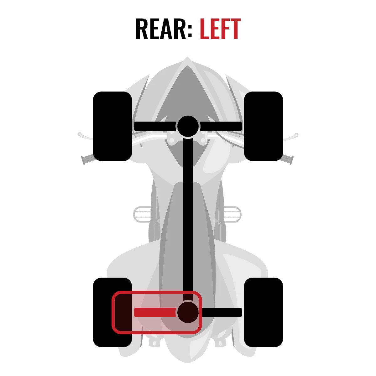 Sixity xt rear left axle compatible with can-am renegade 500 2015 - efi 4x4