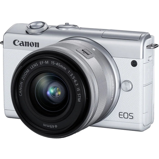 Canon eos m200 mirrorless digital camera with 15-45mm lens (white) 3700c009