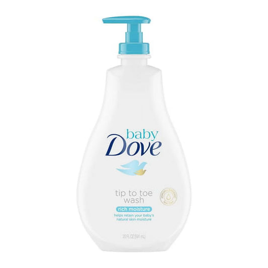 Baby dove rich moisture tip to toe wash, 20 oz, 2 pack