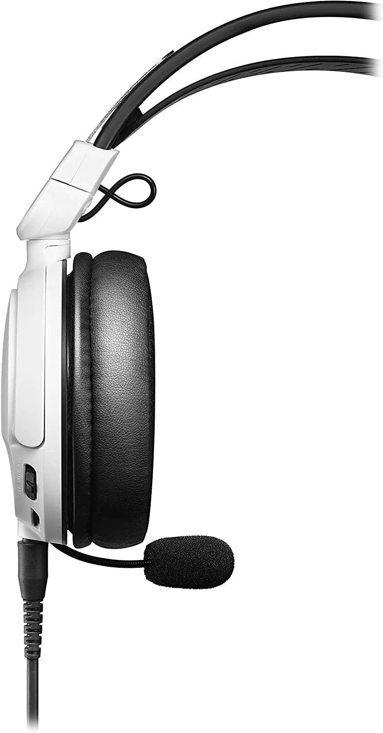 Audio technica ath-gl3wh closed-back wired gaming headset - white/black with an additional 2 year coverage by epic protect (2022)