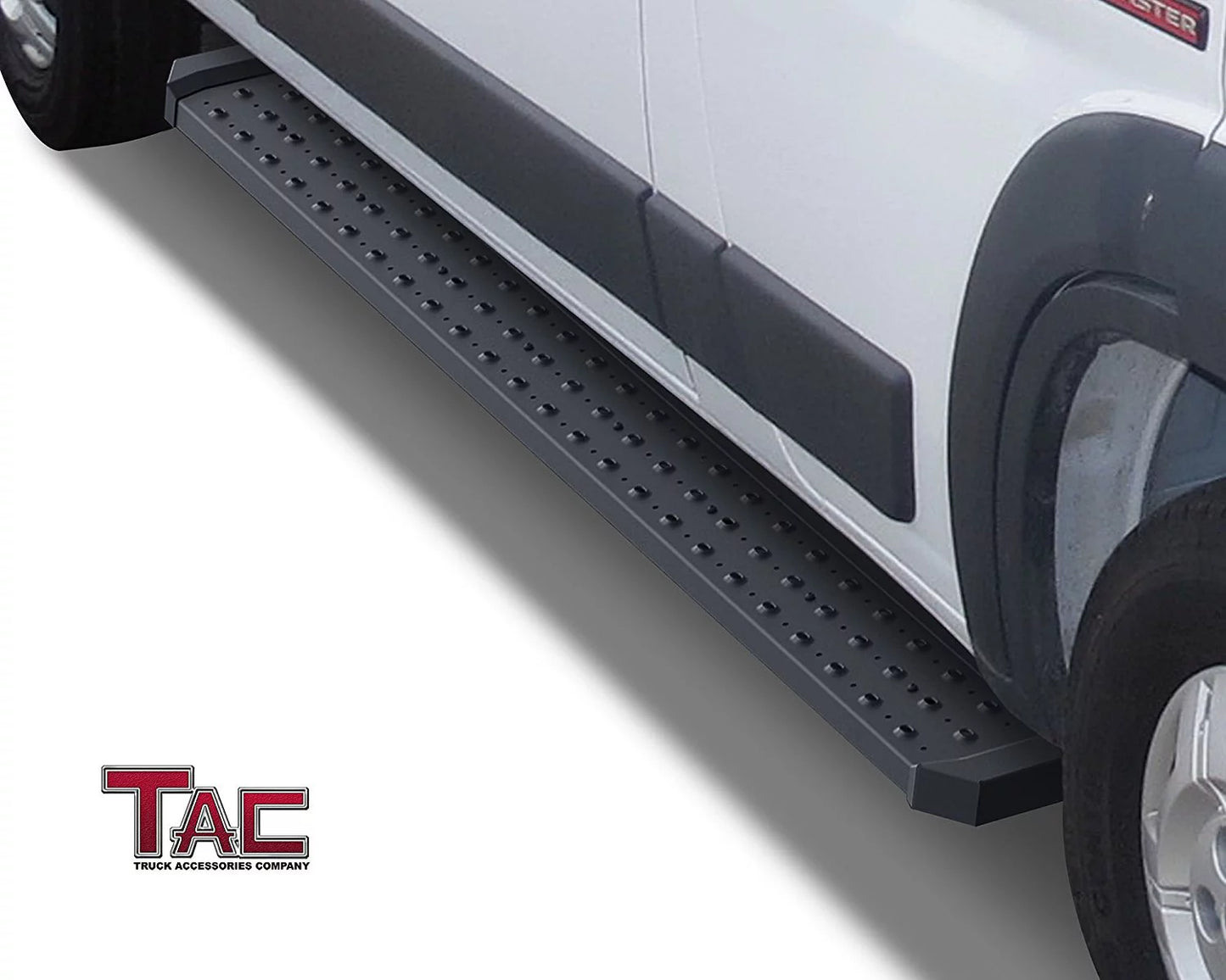 Tac 6.5” running boards fit 2014-2024 dodge promaster van 136”/159” wheel base (full size) utility black side step nerf bars side bars step rails off road exterior accessories 2pcs