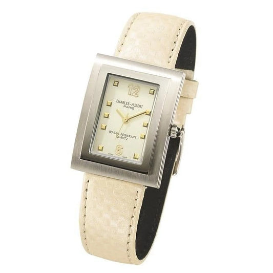 Charles-hubert- paris womens stainless steel case quartz watch #