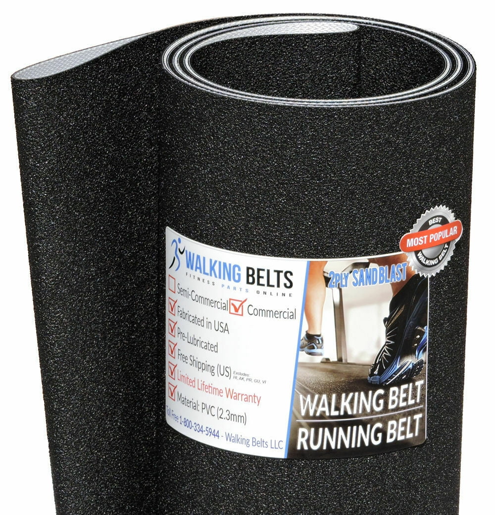 Vision t9700s s/n: tm52 treadmill walking belt sand blast 2ply