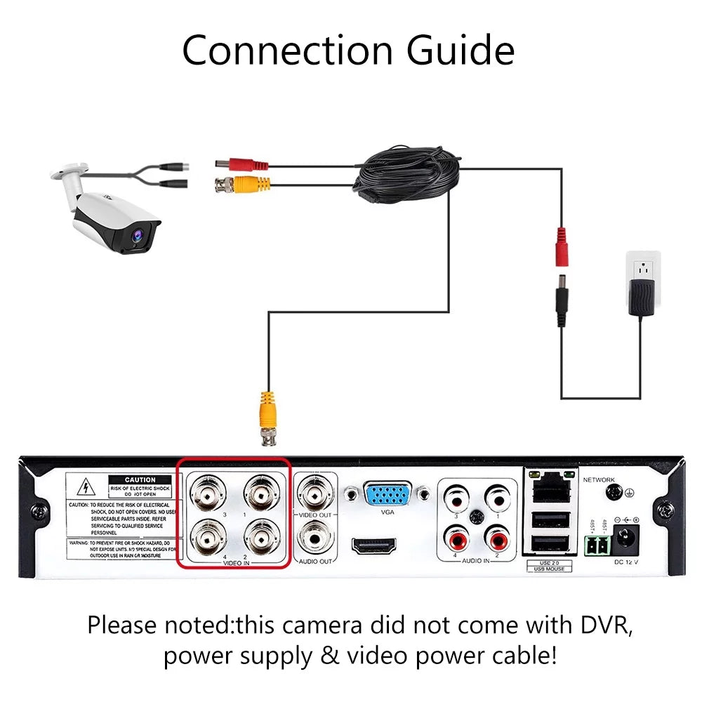 Walmeck 1080p full high definition ip66 waterproof outdoor with ir night vision for analog dvr ntsc system