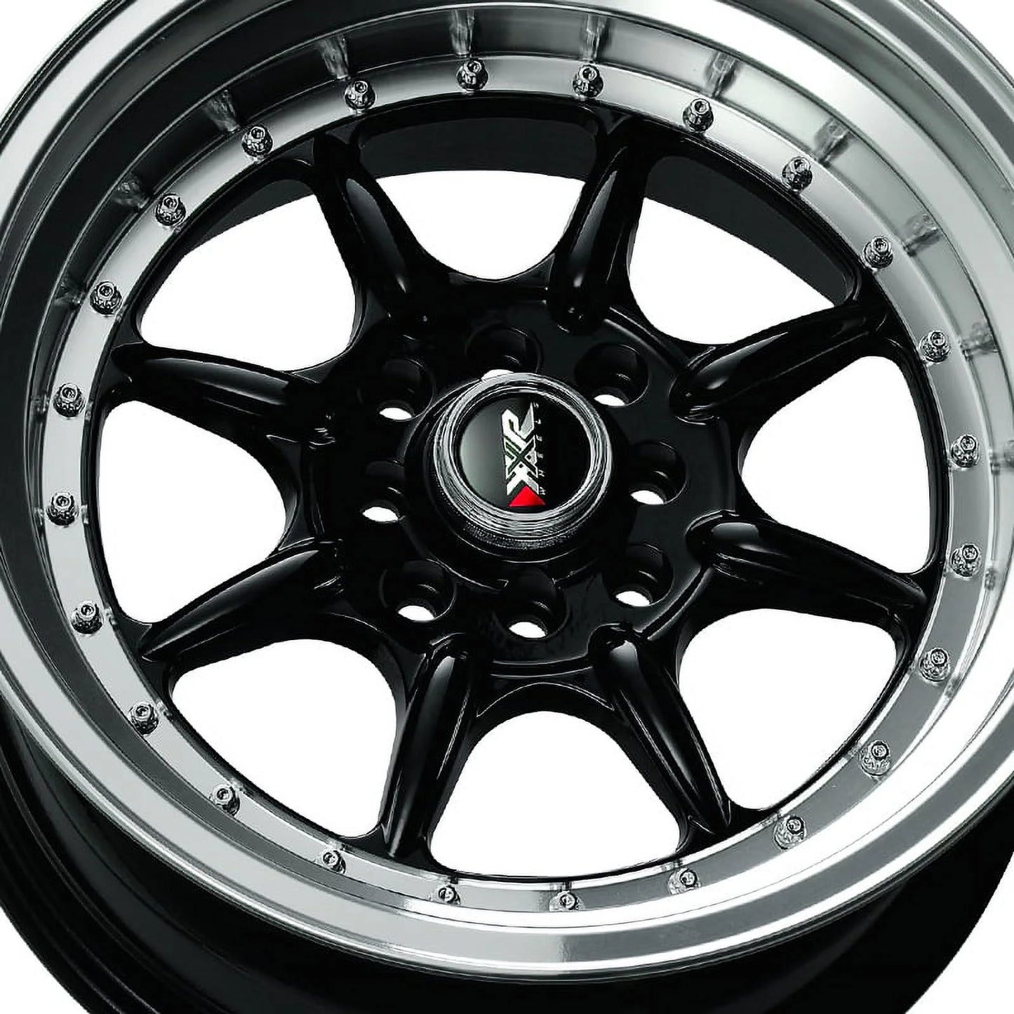 Xxr 2 16 black wheel / rim 4x100 & 4x4.5 with a 20mm offset and a 73.1 hub bore.