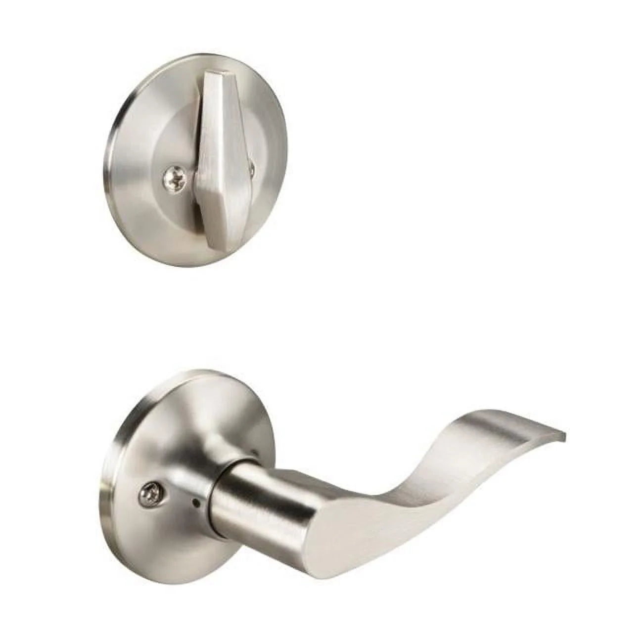 Yale yr720kw619lh residential left hand edge active interior handleset trim with keowee lever, satin nickel