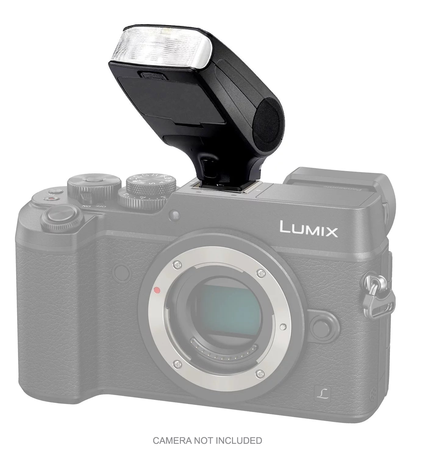 Bounce & swivel head compact flash for panasonic lumix dc-lx100 ii