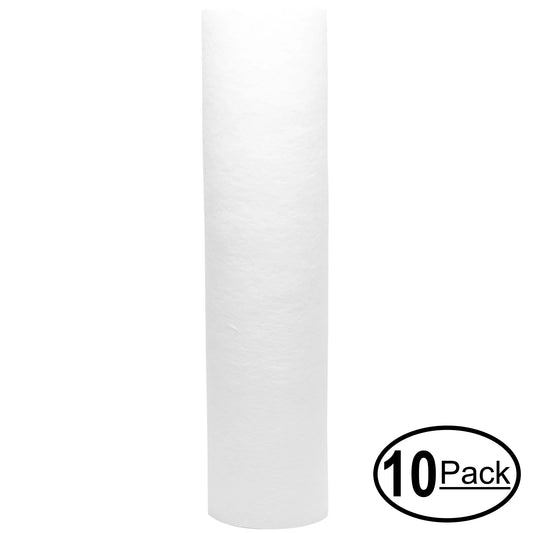 10-pack replacement for ispring hc12 polypropylene sediment filter - universal 10-inch 5-micron cartridge for ispring 123filter slimline water filter housing clear 10 #hc12 - denali pure brand