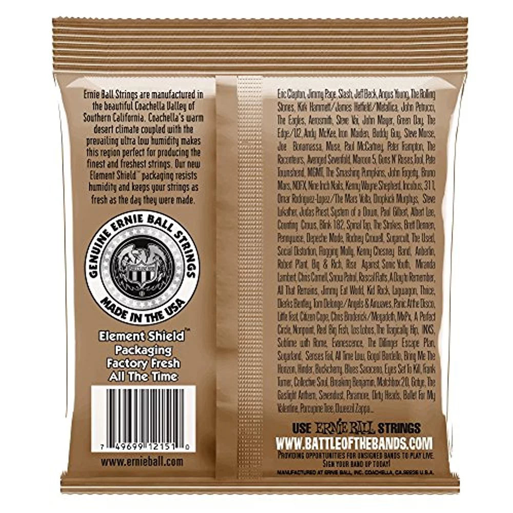 4 pack ernie ball p02151 earthwood rock & blues phosphor bronze acoustic string set .010 - .052