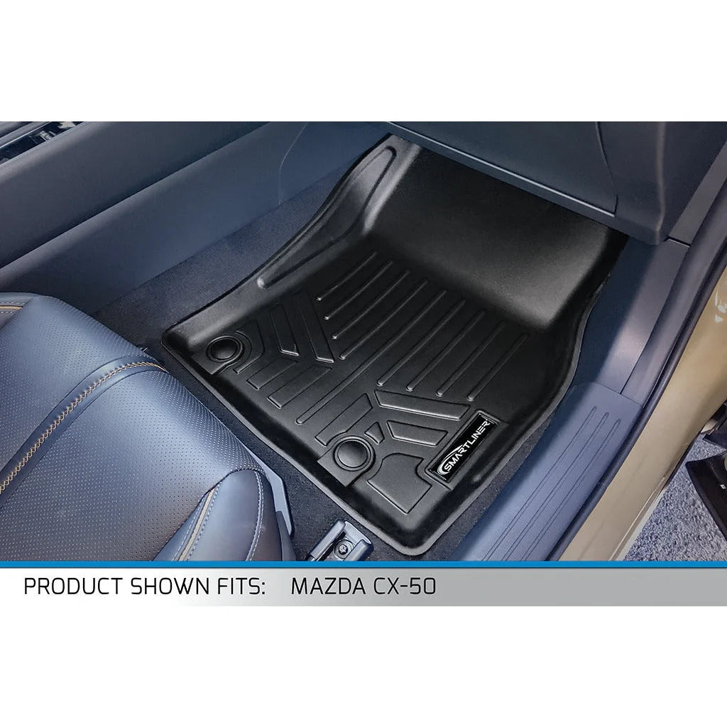 Smartliner all weather custom fit black cargo floor mat liner compatible with 2023 honda hr-v