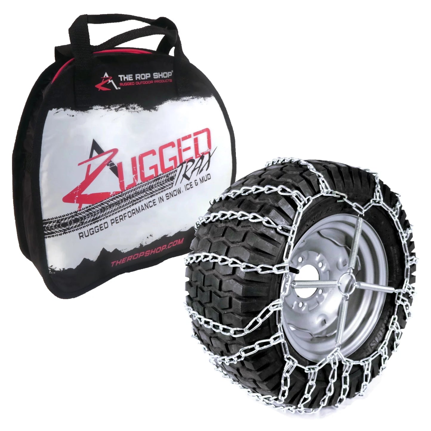 The rop shop | 2 link tire chains & tensioners for kawasaki brute force atv with 19x9.5x8 tires