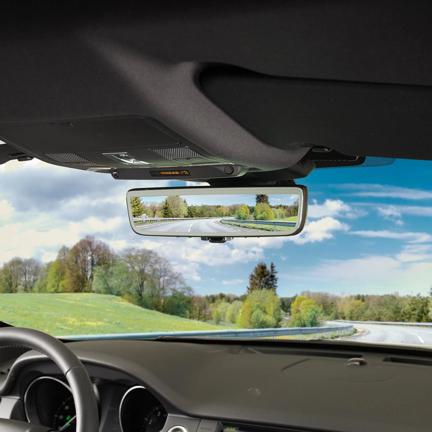 Audiovox gentex lcd full display rear view mirror with auto-dimming, mirror mode and back up camera mode