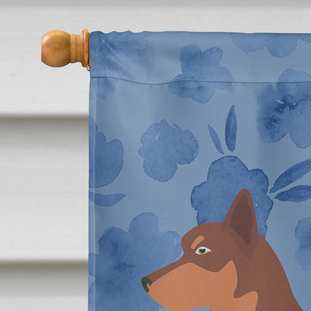 Carolines treasures ck6156chf australian kelpie dog welcome flag canvas house size, large, multicolor