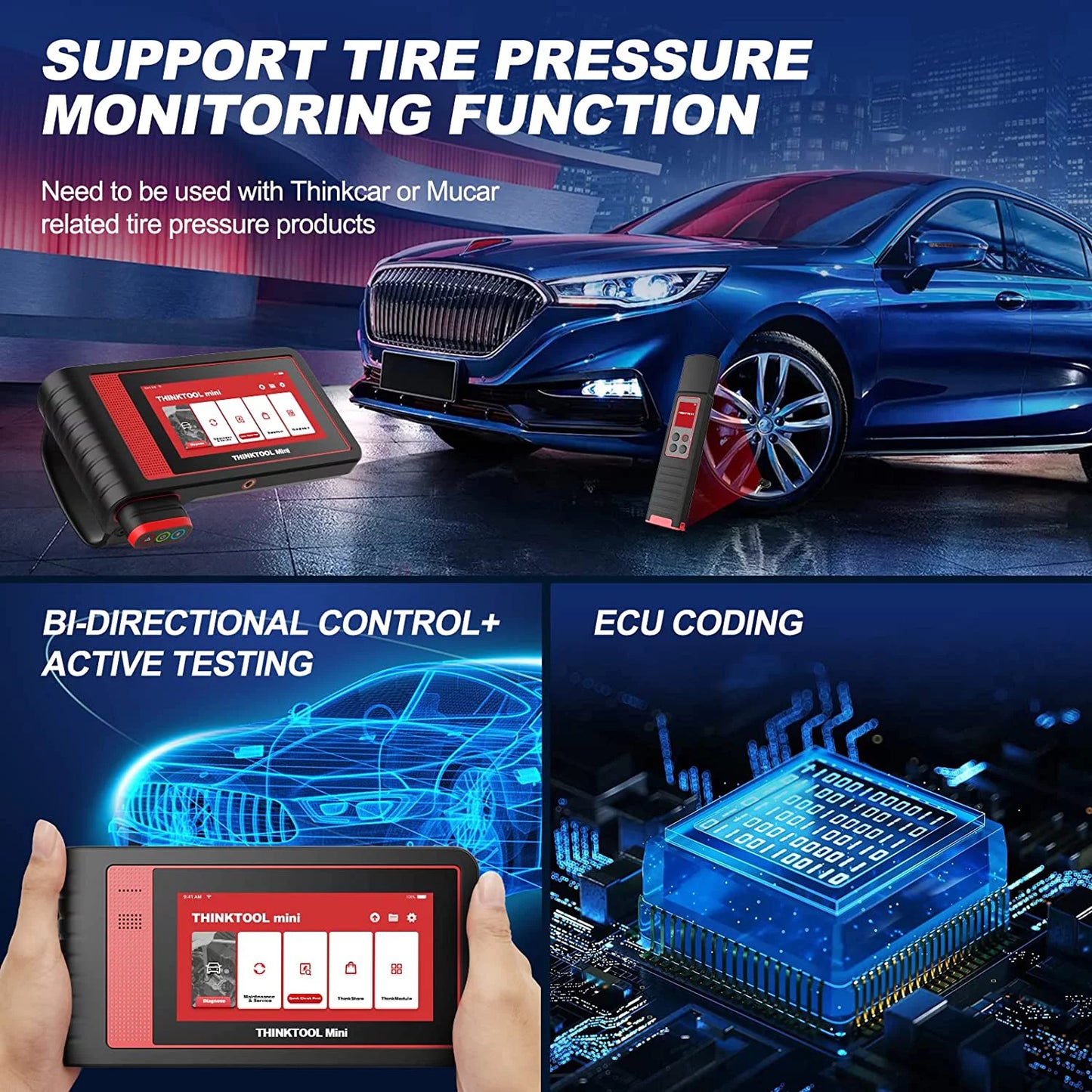 Thinkcar car diagnostic scan tool oe-level all systems diagnostic 28+ services autoauth for fca sgw