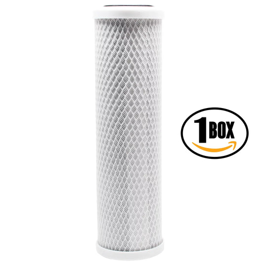 Box of replacement for aquafx ro-dol-pr activated carbon block filter - universal 10 inch filter for aquafx dolphin ro well system - denali pure brand