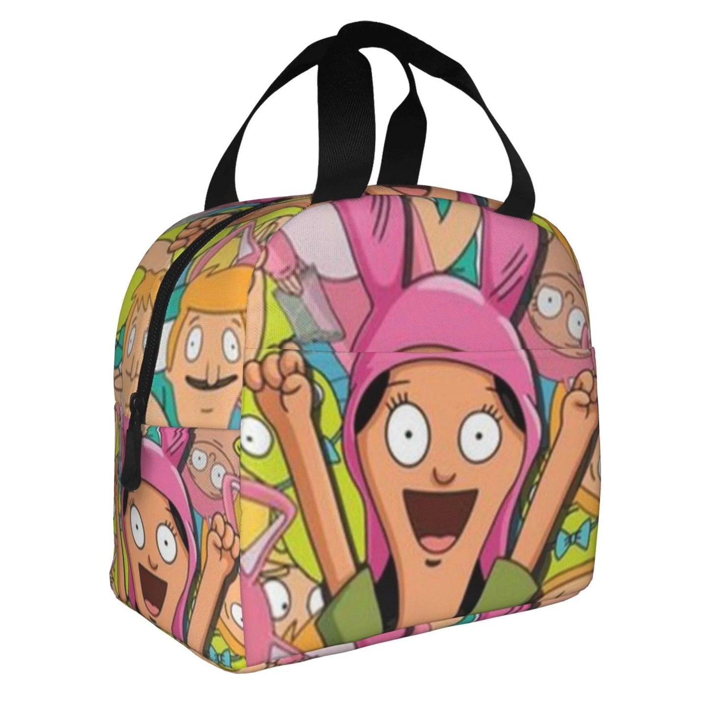 Bob's burgers louise cartoon portable lunch bag for adult and kids reusable lunch box insulated thermal cooler bento bag for school picnic office