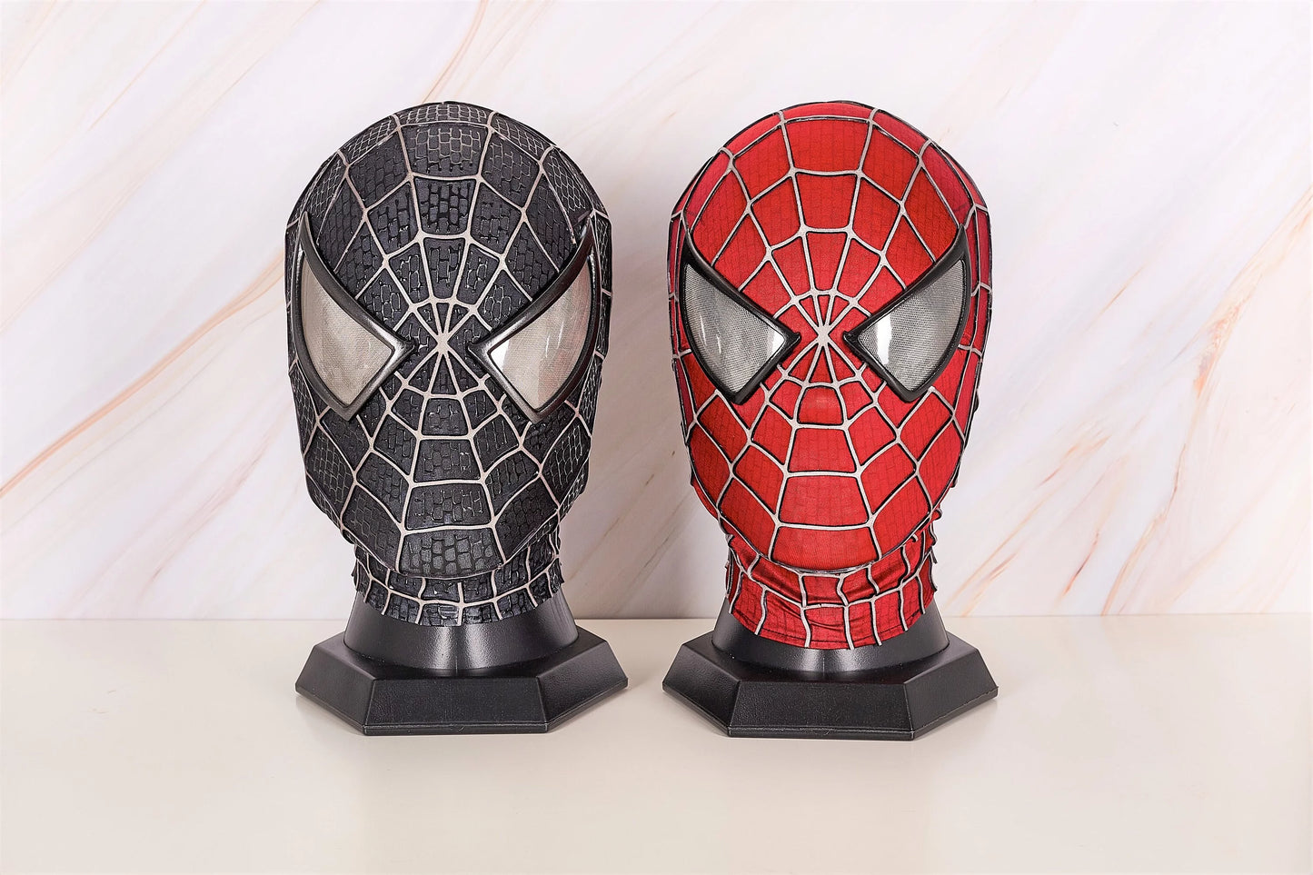 Spider mask 1:1 wearable spider full mask with faceshell 3d webbing cosplay costume, collectible action figure gift for adults, kids