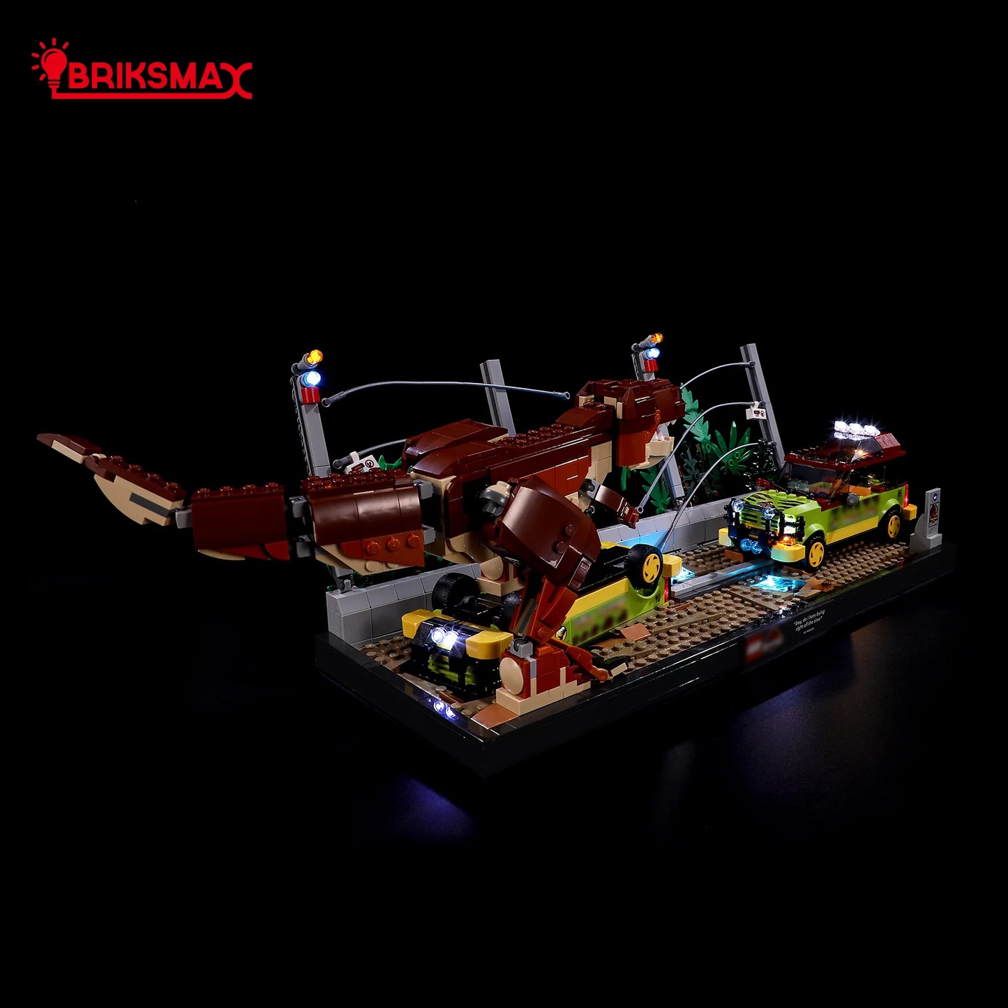 Briksmax led light kit for legos jurassic world™ t. rex breakout 76956 building blocks model(not include the building model)