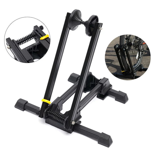 Bike floor parking rack storage stand bicycle mountain bike holder foldable black