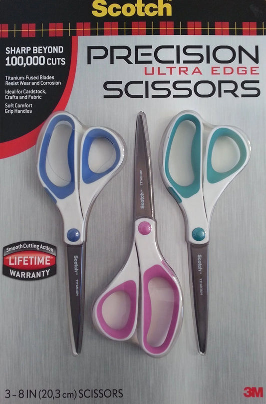 Scotch precision ultra edge scissors, 3 pack