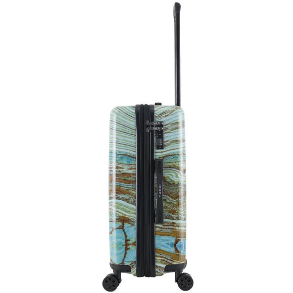 Tucci disegno - earth art emerald marble 24-inch medium hardside luggage