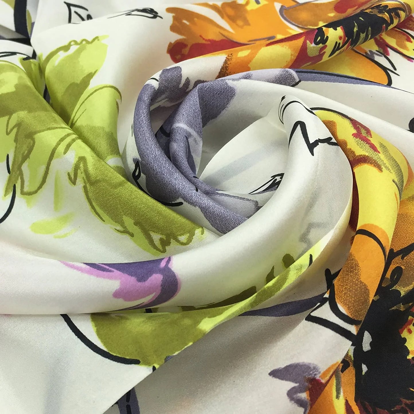 Tony and candice women's graphic print 100% silk, silk scarf square, 33x33 inches