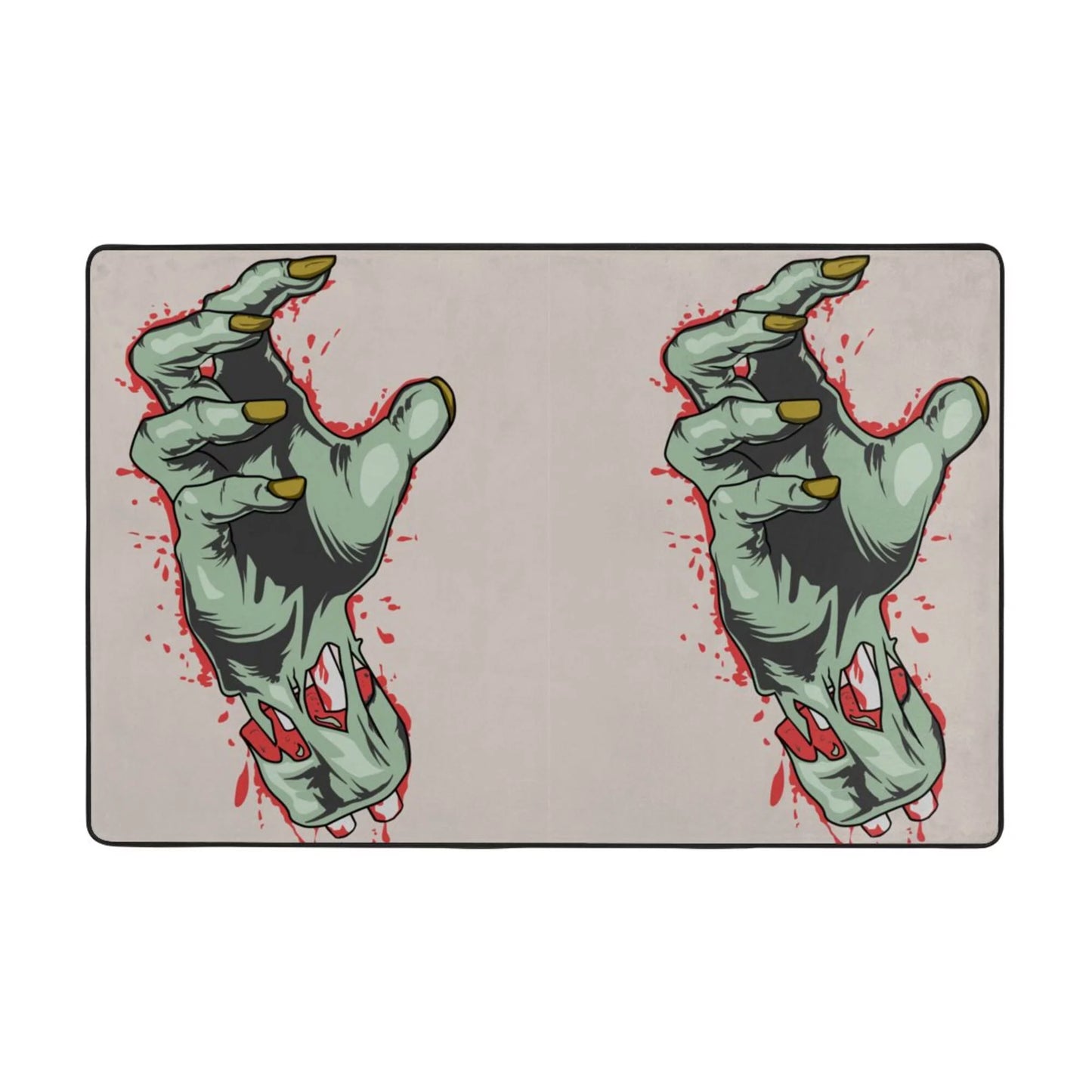 Xmxy horror zombie blood hand area rugs doormat outdoor entrance, facecloth non-slip floor mat rug for living room kitchen sink area indoor,72"x48"