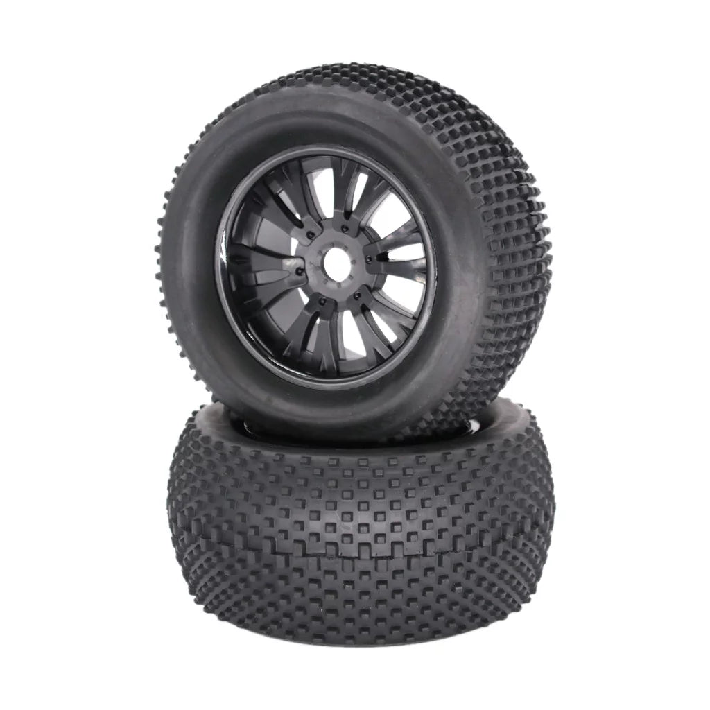 Zisugp 2pcs 140mm truck wheel rim and tire for 1/8 traxxas hsp hpi rc crawler car car tracks for men electric