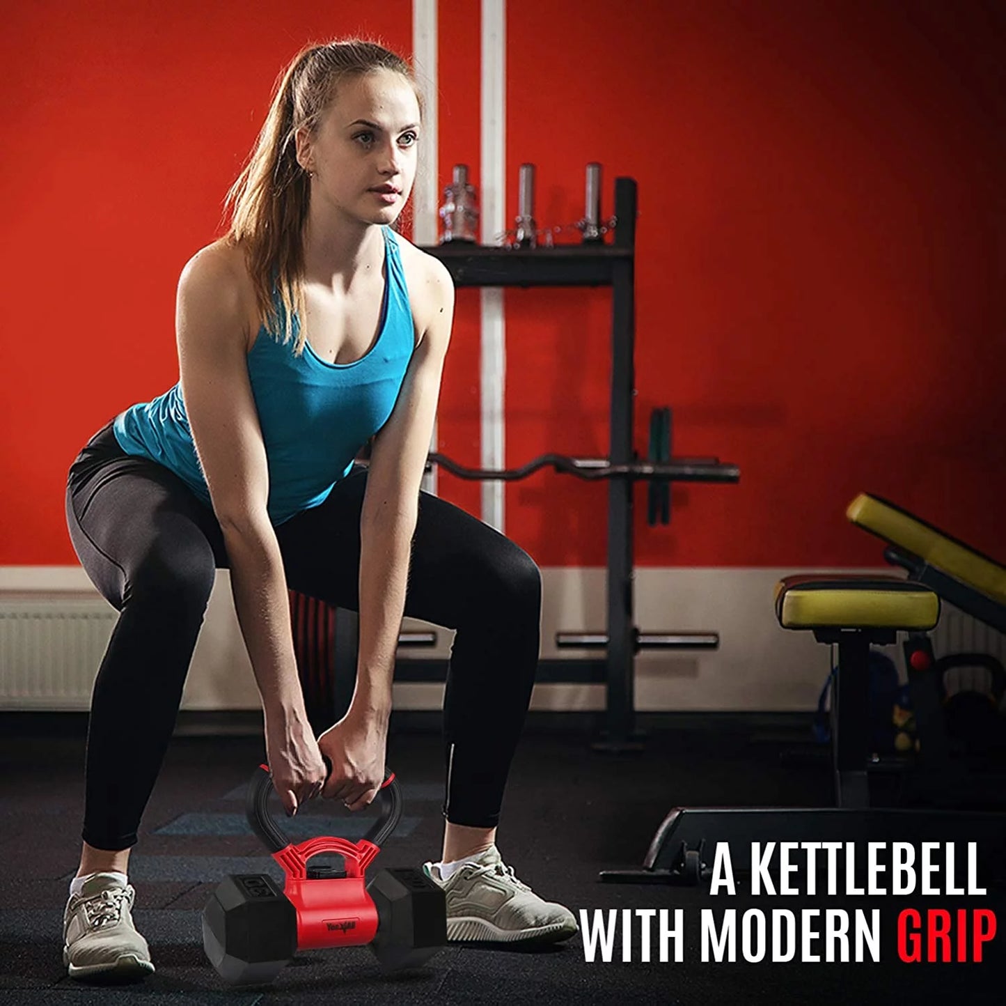 Yes4all kettle grip new version - weight grip to convert dumbbells into kettlebells for workouts with capacity up to 100 lbs