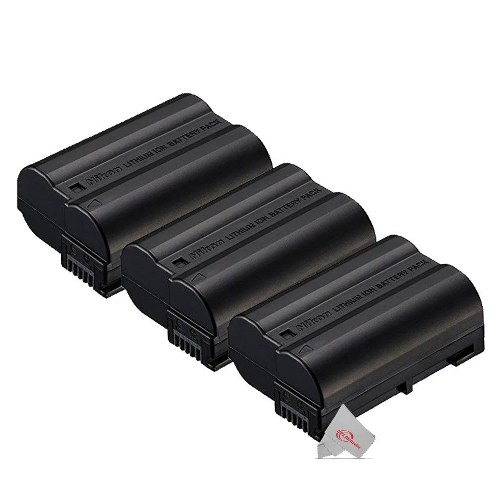 3x vivitar nikon en-el15 replacement battery for nikon z5 z6 z7 d500 d750 d780 d800 d7500 digital cameras