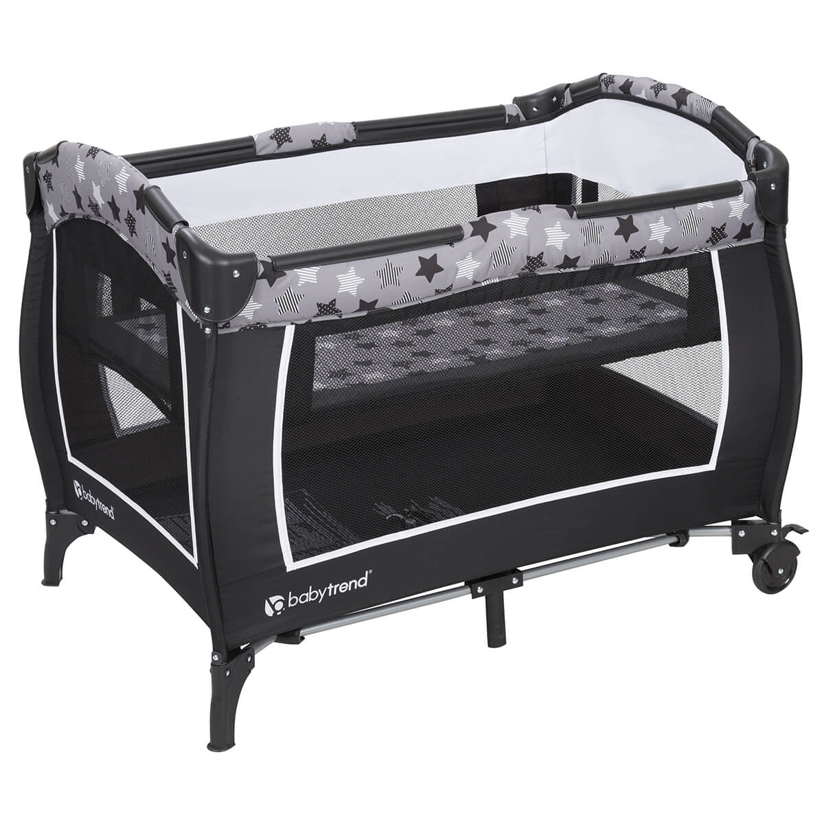 Baby trend trend-e nursery center in rising star gray